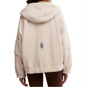 Free People NWT Wild And Free Fleece Pullover Hoodie Neutral Color size S